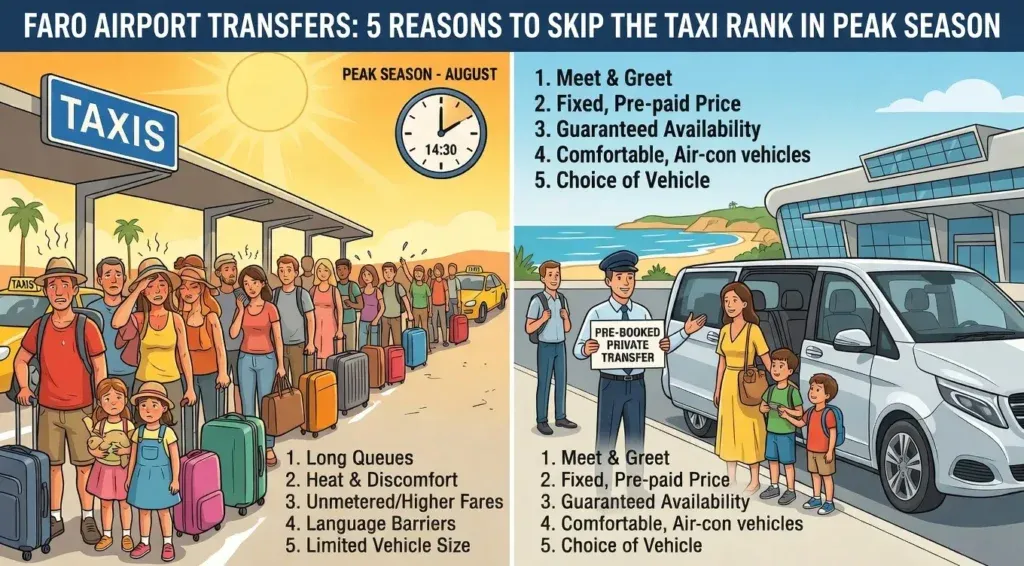Faro Airport Transfers: Skip Taxi Rank Peak Season