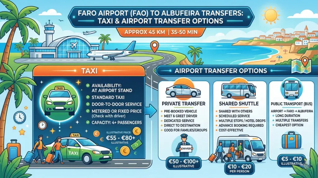 Faro Airport to Albufeira Transfer: 2026 Prices & Booking