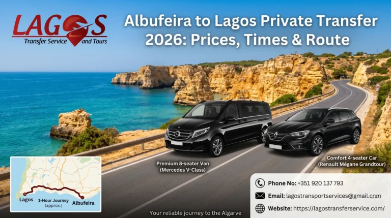Albufeira to Lagos Private Transfer 2026: Prices, Times & Route