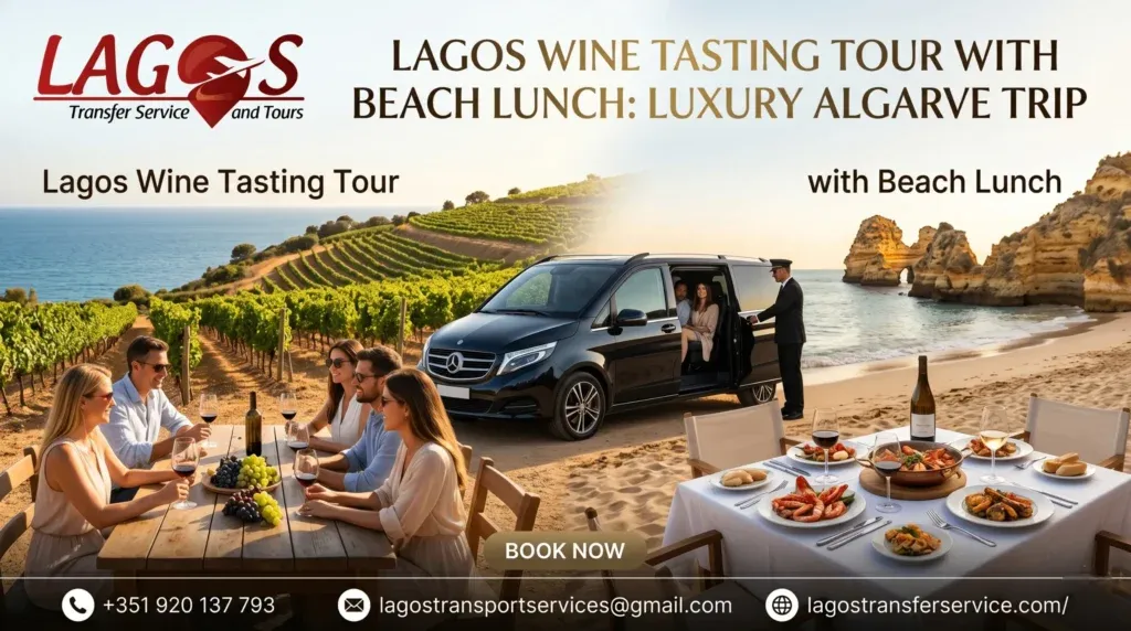 Lagos Wine Tasting Tour with Beach Lunch: Luxury Algarve Trip