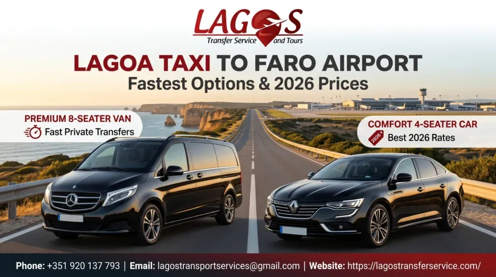 Lagoa Taxi to Faro Airport: Fastest Options & 2026 Prices